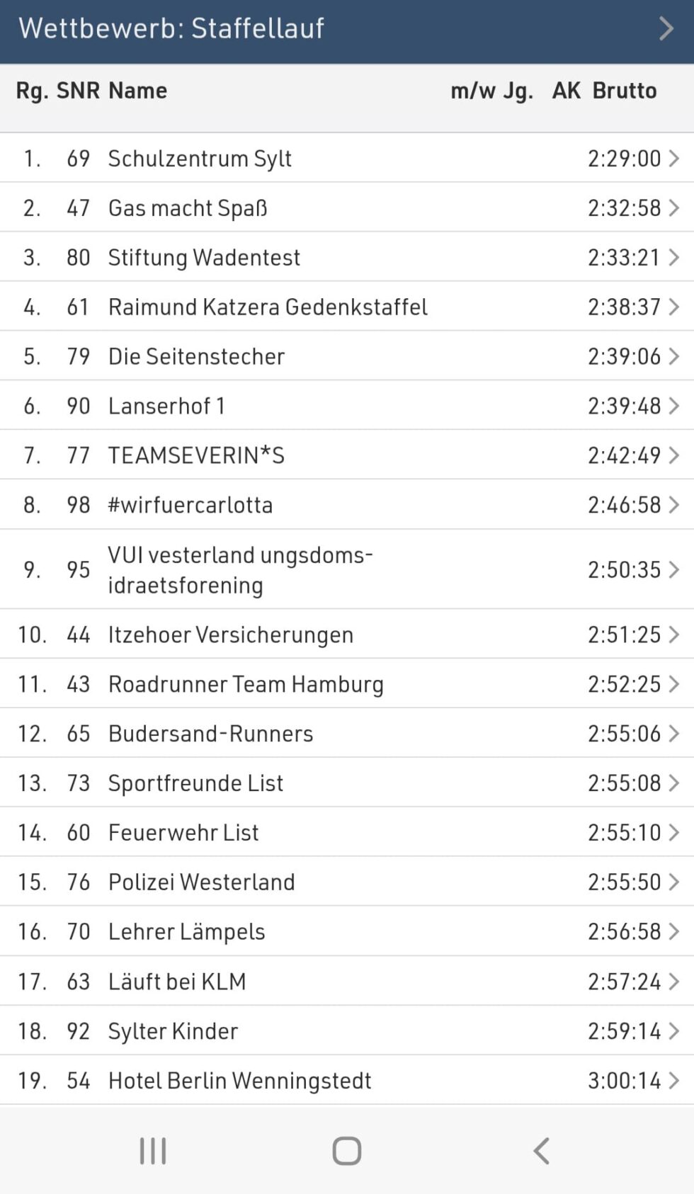  Syltlauf 2025 - Siegerstaffel - Schulzentrum Sylt Illustration 